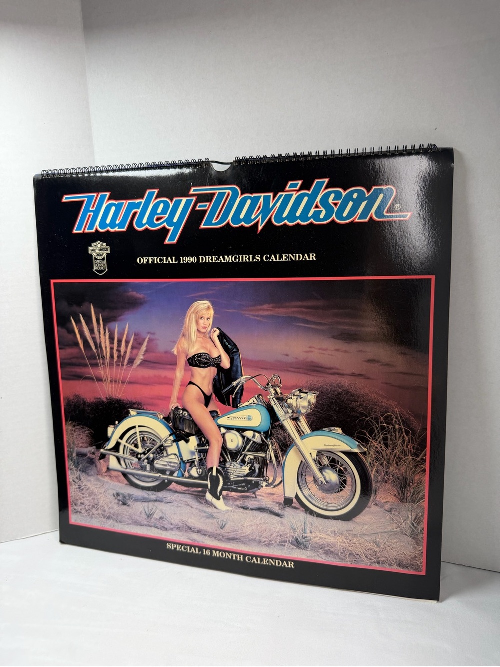 Harley-Davidson Black & Teal Pinup Calendar Cover